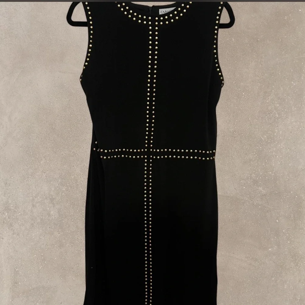 Black Studded Mini Dress - Picture 1 of 3